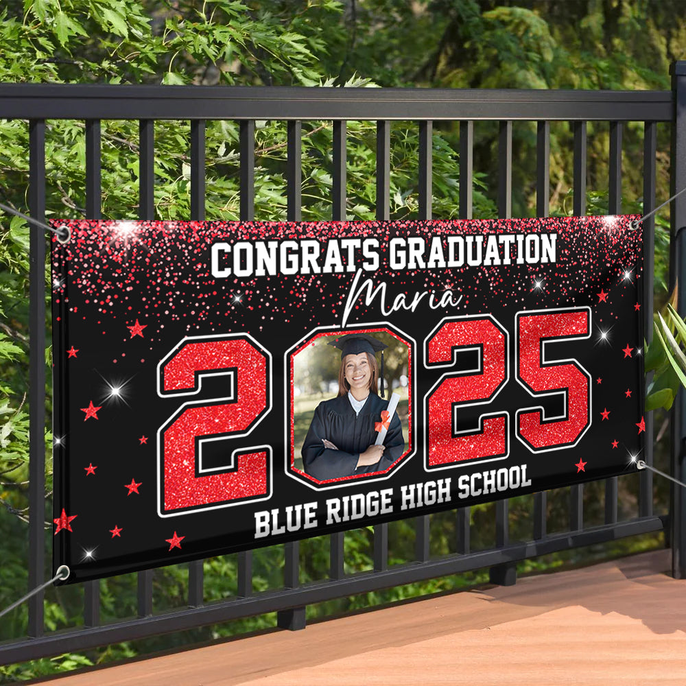 Class Of 2025 Custom Photo - Graduation Banner - Unique Graduation Gift - Door Banner
