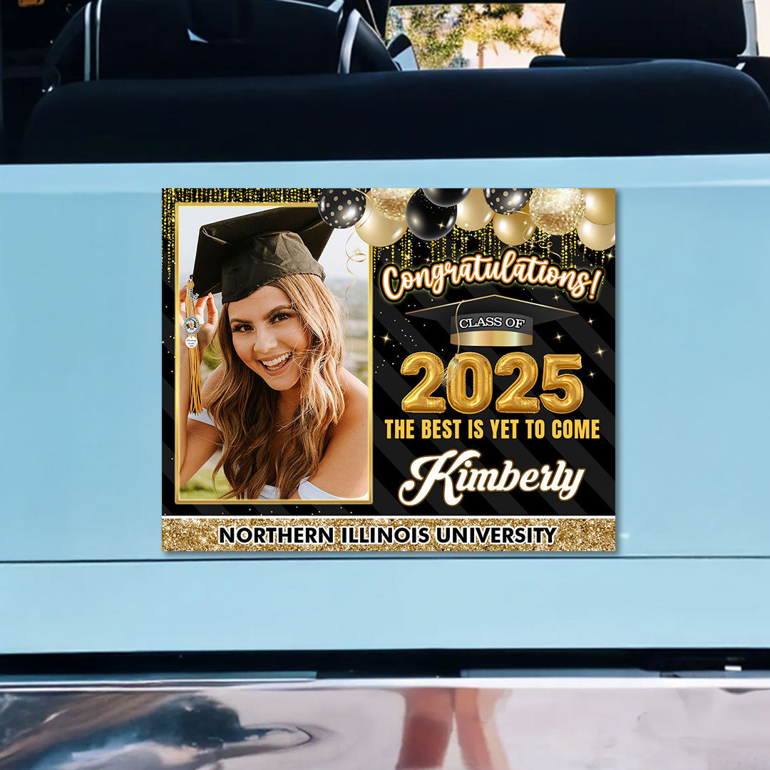 Bubble Custom Class Of 2025 Personalized Graduation Magnet - Personalized Car Magnet