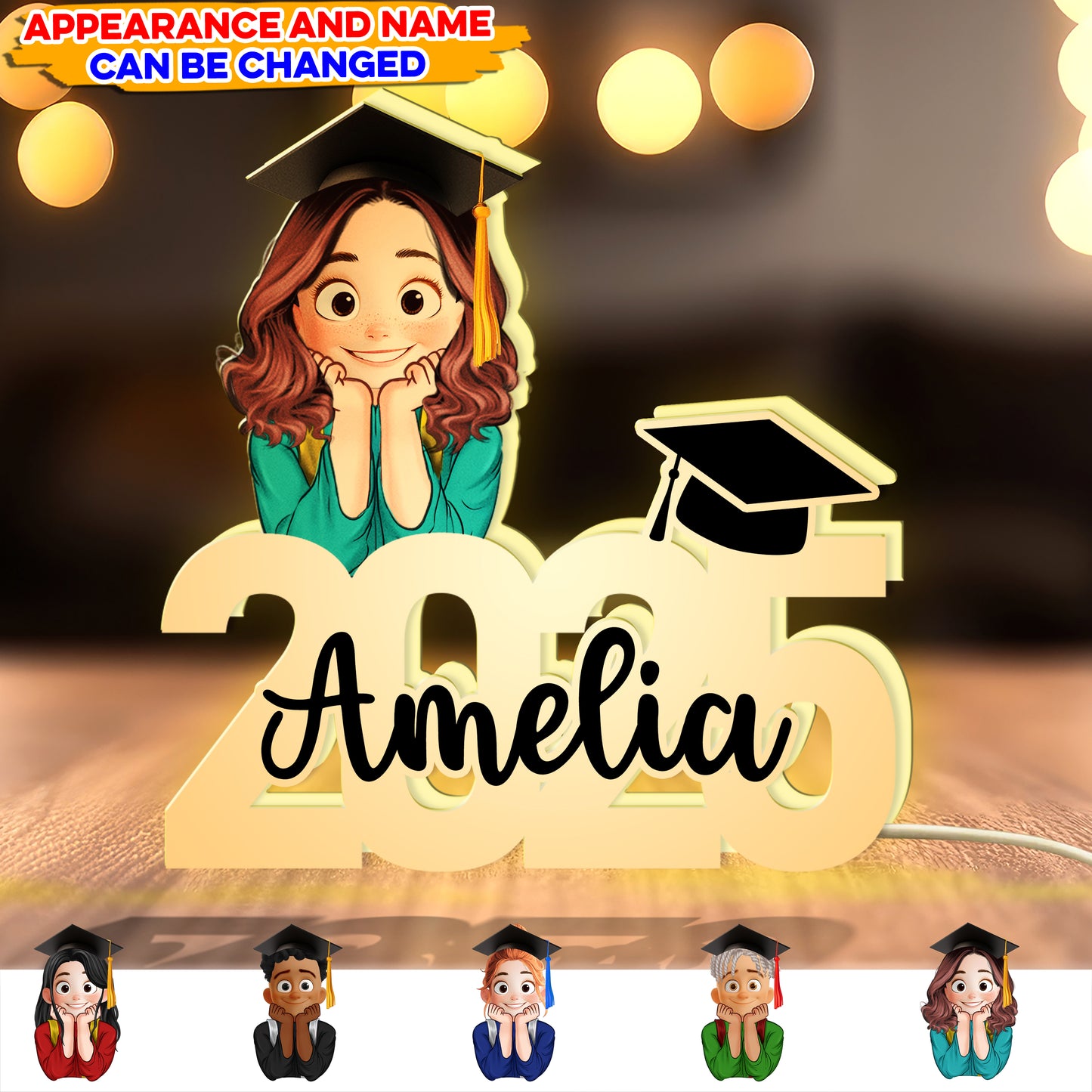 Class Of 2025 Graduation Personalized Light Box, Graduation Gift, Graduation Party Decoration