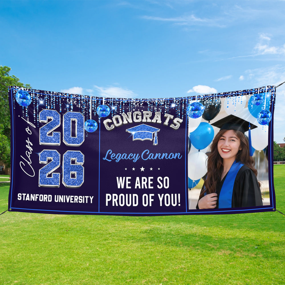 Disco Class Of 2026 - Graduation Banner - Unique Graduation Gift - Door Banner