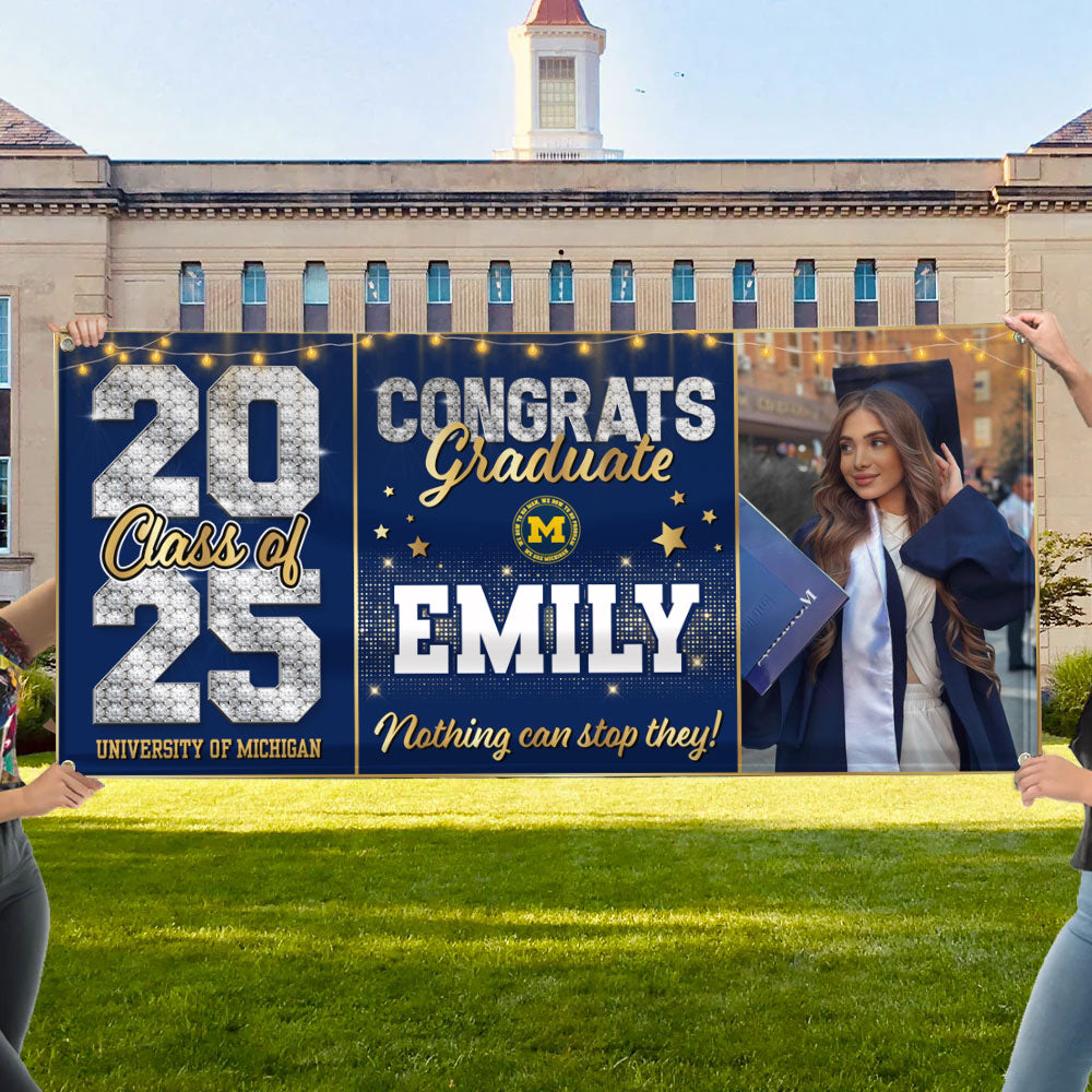 Diamond Congratulations Class Of 2025 Banner - Graduation Banner - Unique Graduation Gift - Door Banner