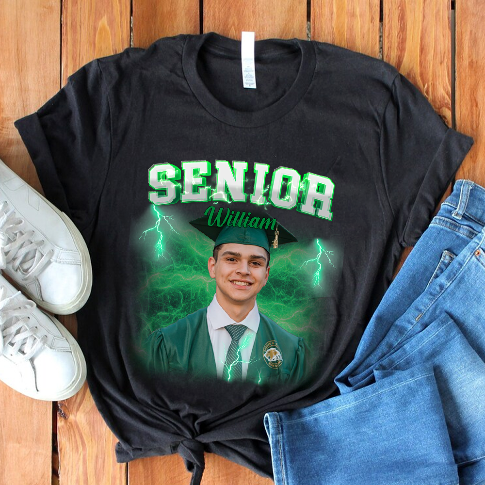 Senior 2025 Graduation Personalized T-Shirt - Personalized Custom Unisex T-Shirt