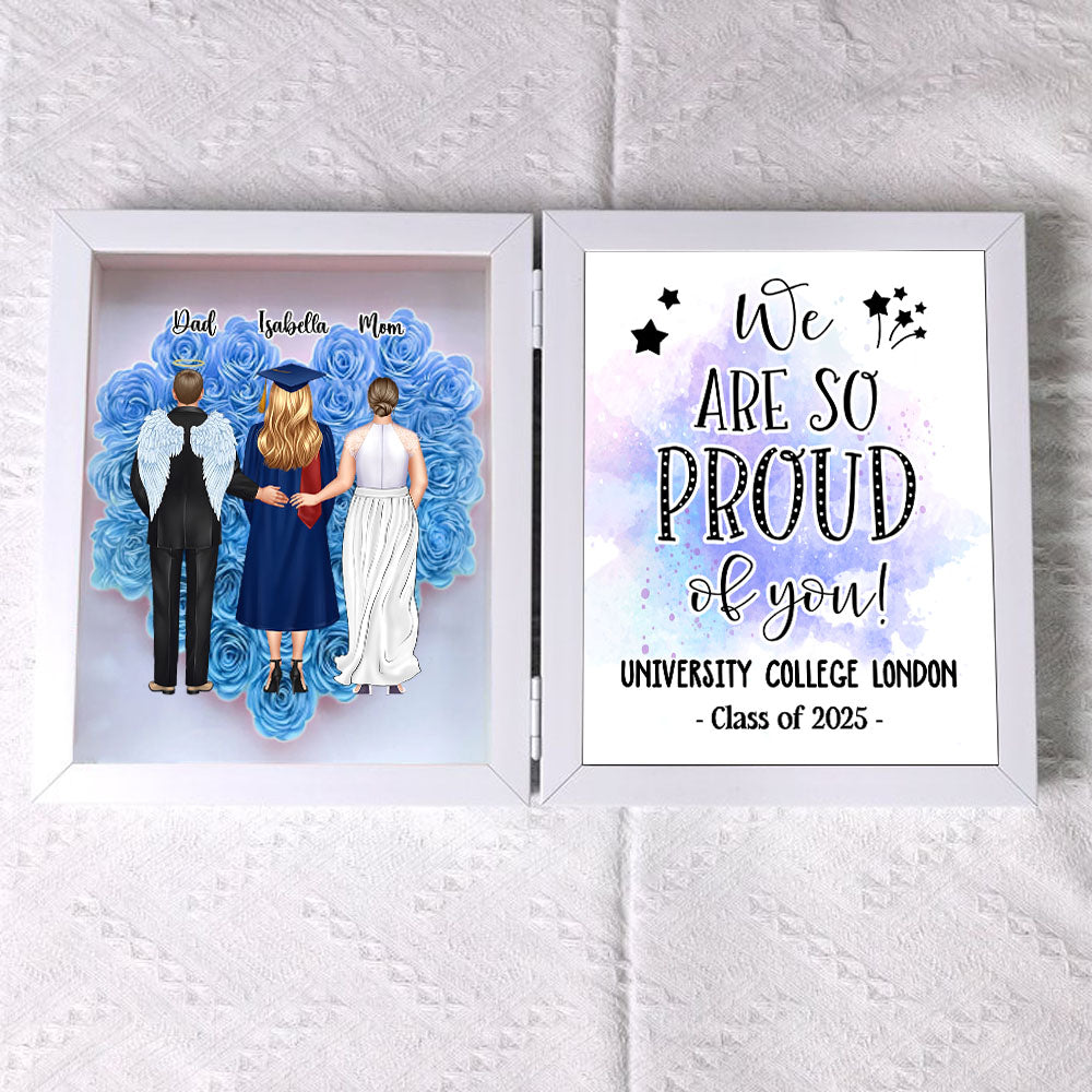 Personalized Graduation Flower Shadow Box - Proud Of You