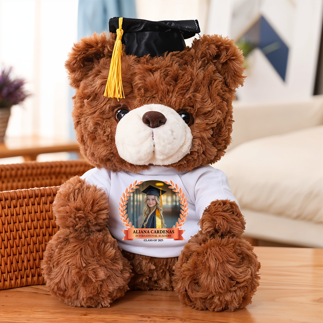 Graduation Celebration Class Of 2025 Congrats Graduate Bear With Cap - Teddy Bear With Personalized Shirt