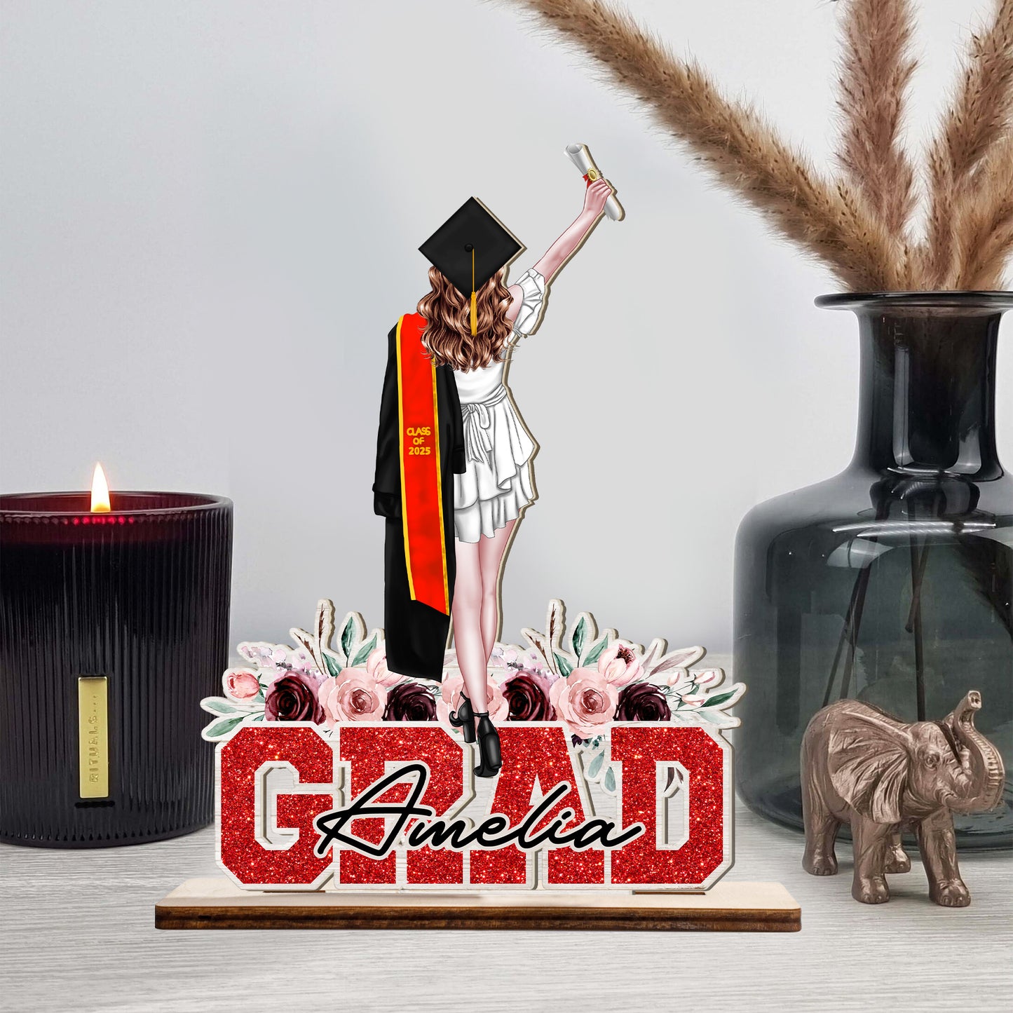 Personalized Graduation Class Of 2025 Gift, Custom Face Photo Graduation Wooden Standing