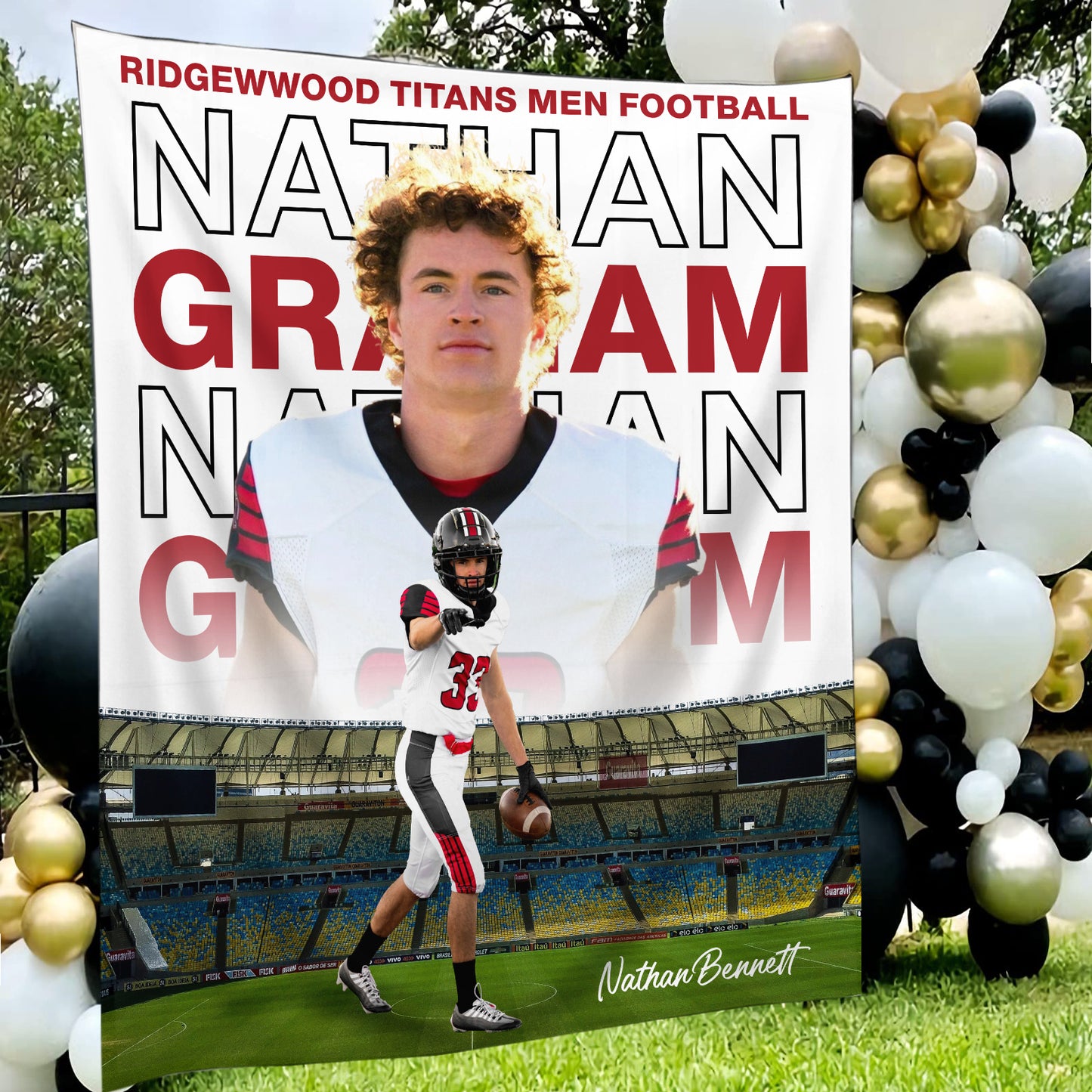 Sport Graduation Backdrop - Custom Class of 2025 Graduation Party Backdrop - Personalized Backdrop Graduation Party