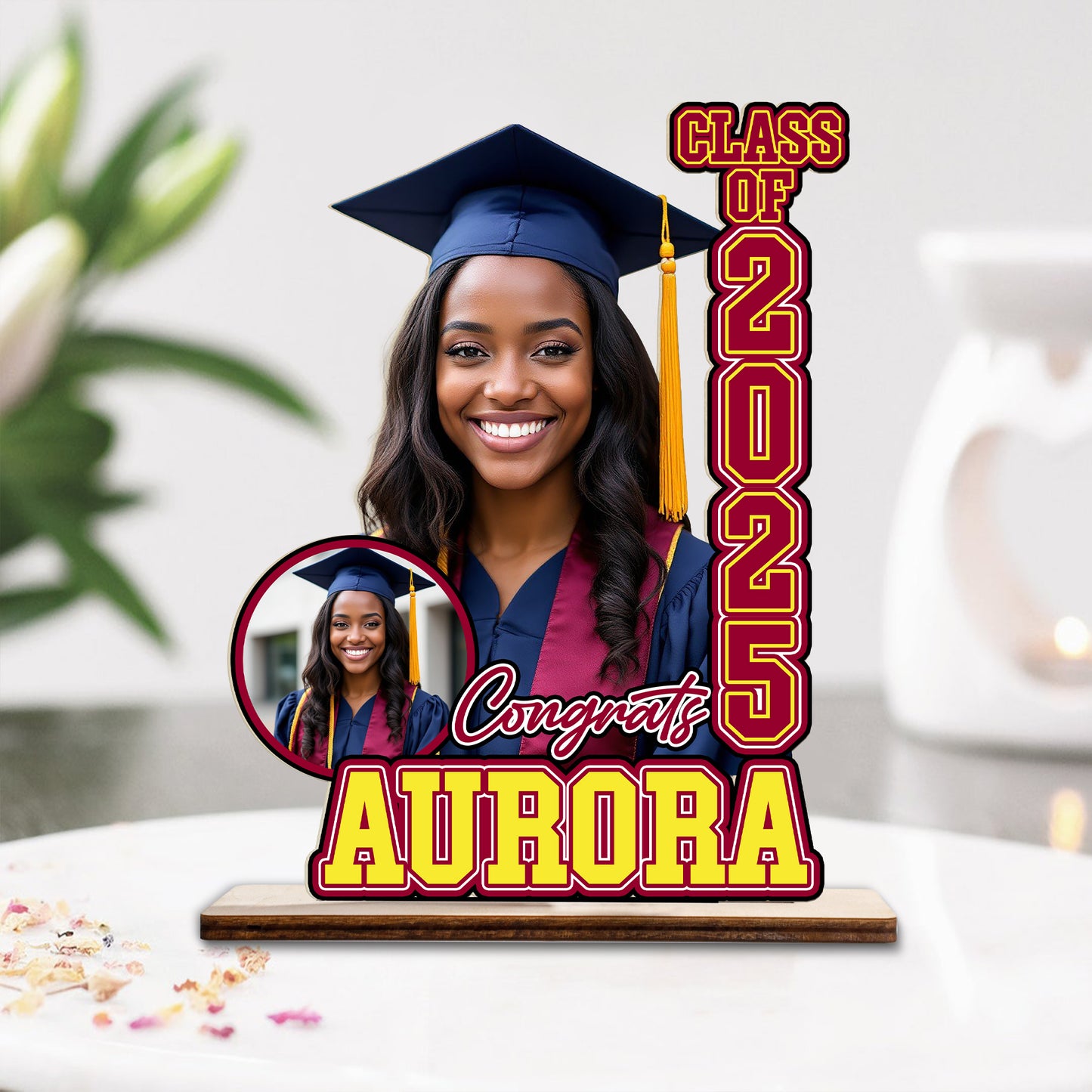 Personalized Graduation Gift, Custom Face Photo Graduation Wooden Standing