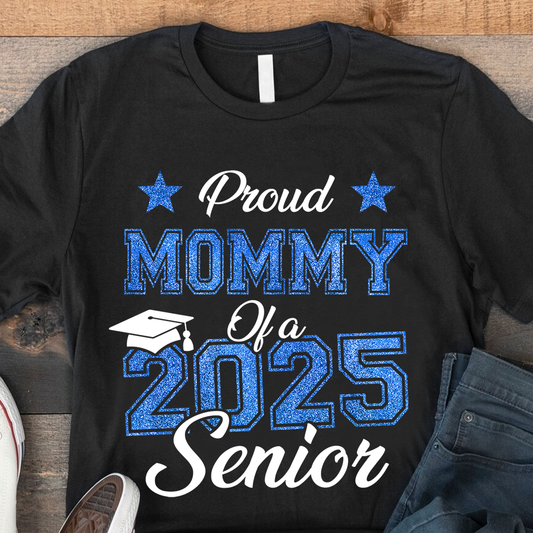 Proud Senior Glitter Shirt 2025 Graduation Class Of 2025 T-Shirt - Graduation Unisex T-Shirt