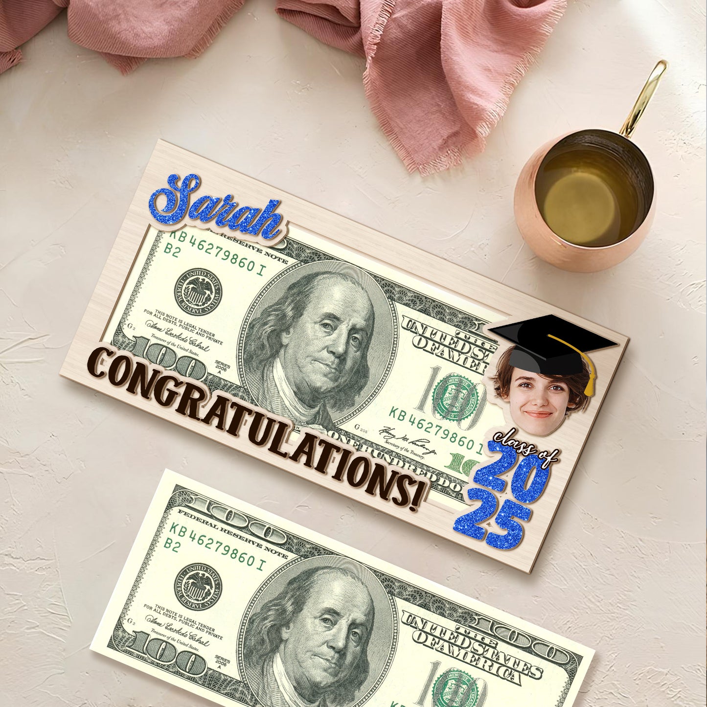 Class of 2025 Money Gift Holder - Personalized Graduation Money Holder - Graduation Card Box Cash Holder