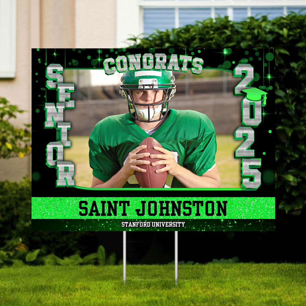 Senior 2025 Lawn Sign, Graduation Gift - Personalized Graduation Lawn Sign With Stake