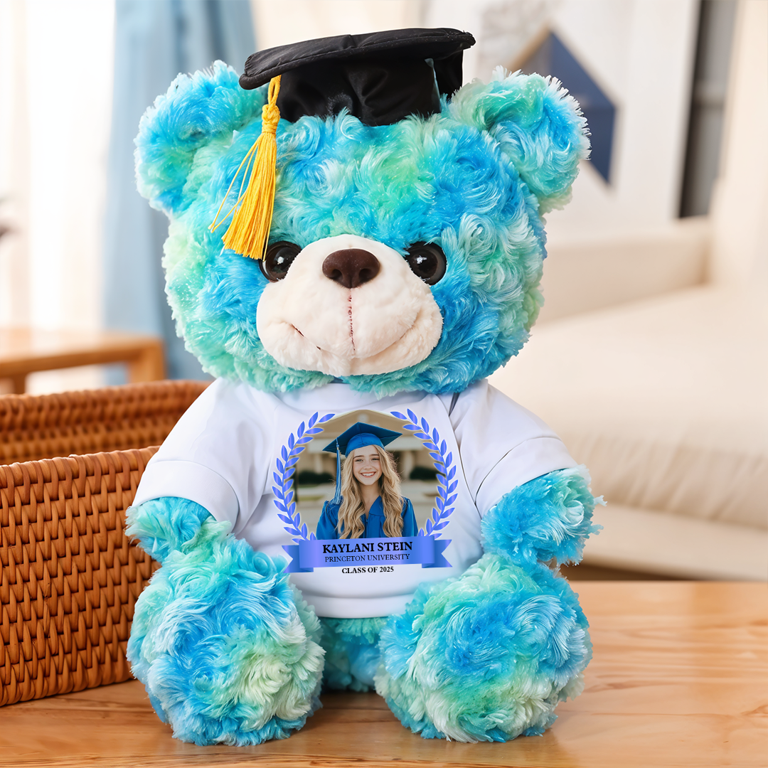 Graduation Celebration Class Of 2025 Congrats Graduate Bear With Cap - Teddy Bear With Personalized Shirt