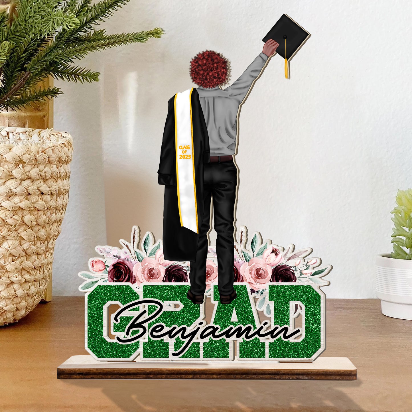 Personalized Graduation Class Of 2025 Gift, Custom Face Photo Graduation Wooden Standing