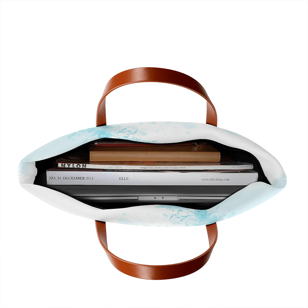 It Takes A Big Heart To Shape Little Minds - All-Over-Print Leather Tote Bag - Personalized Leather Tote Bag for Teacher