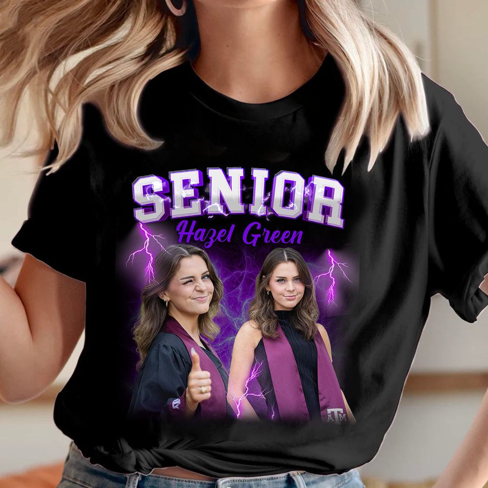 Senior 2025 Graduation Personalized T-Shirt - Personalized Custom Unisex T-Shirt