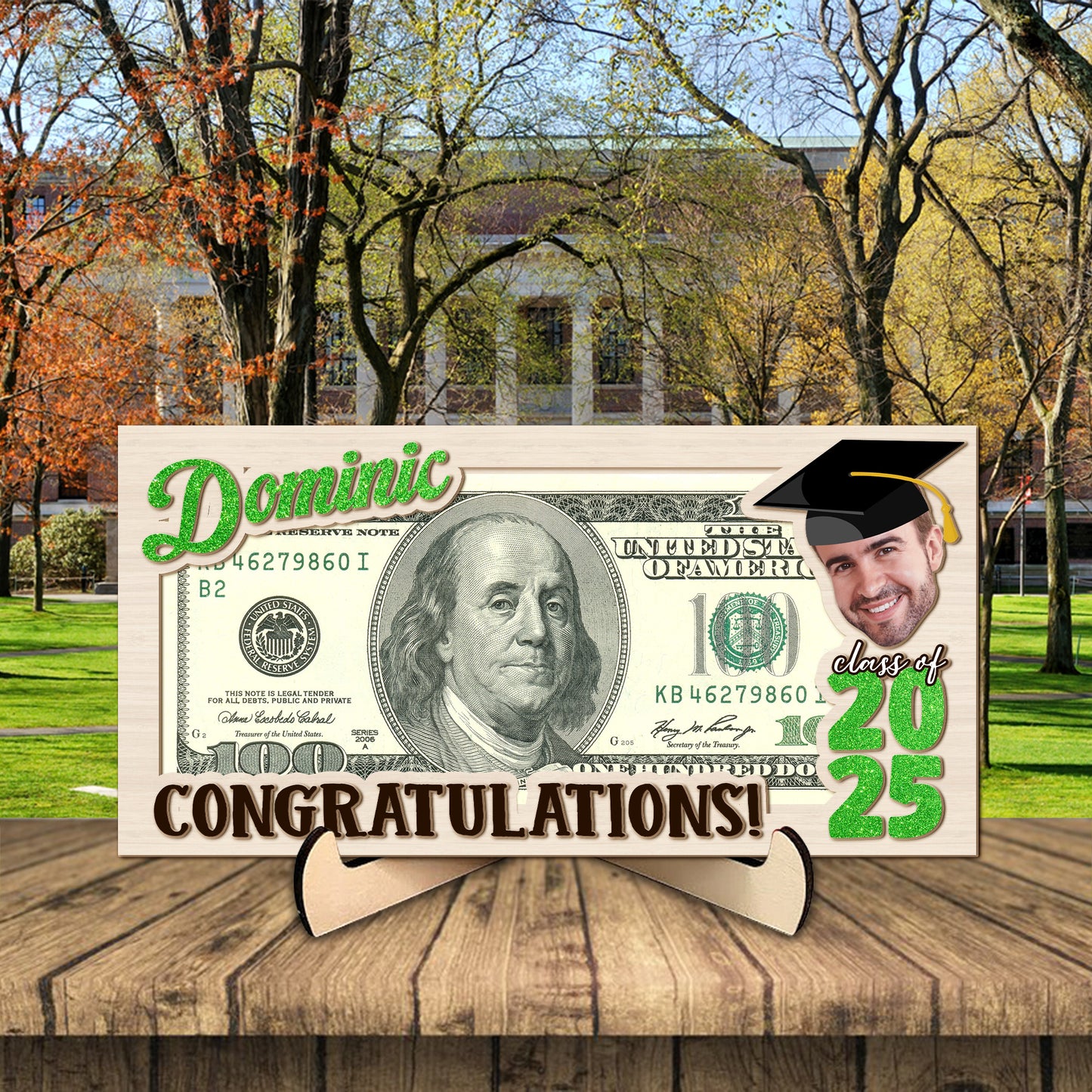 Class of 2025 Money Gift Holder - Personalized Graduation Money Holder - Graduation Card Box Cash Holder