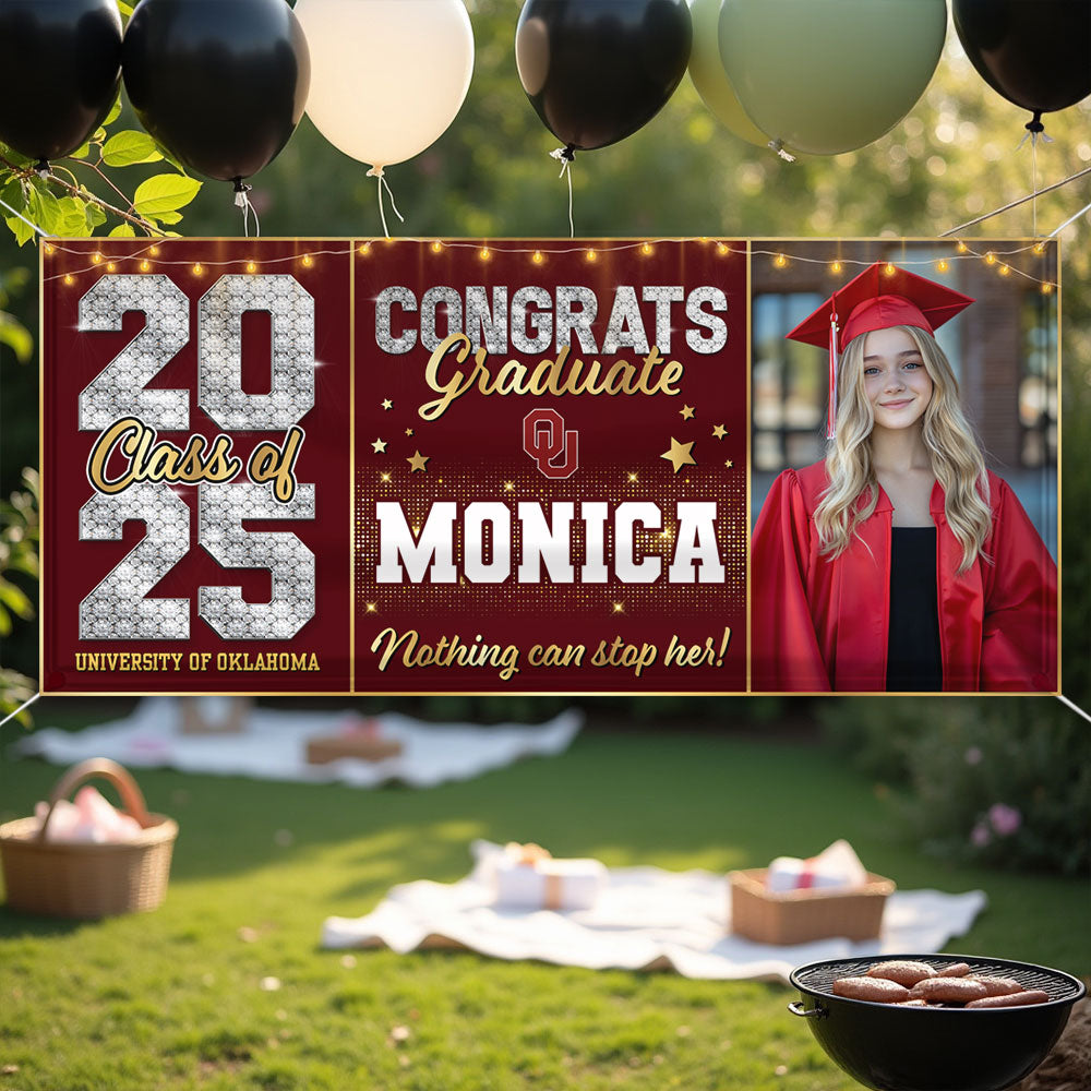 Diamond Congratulations Class Of 2025 Banner - Graduation Banner - Unique Graduation Gift - Door Banner