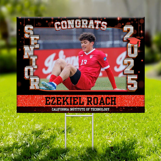 Senior 2025 Lawn Sign, Graduation Gift - Personalized Graduation Lawn Sign With Stake
