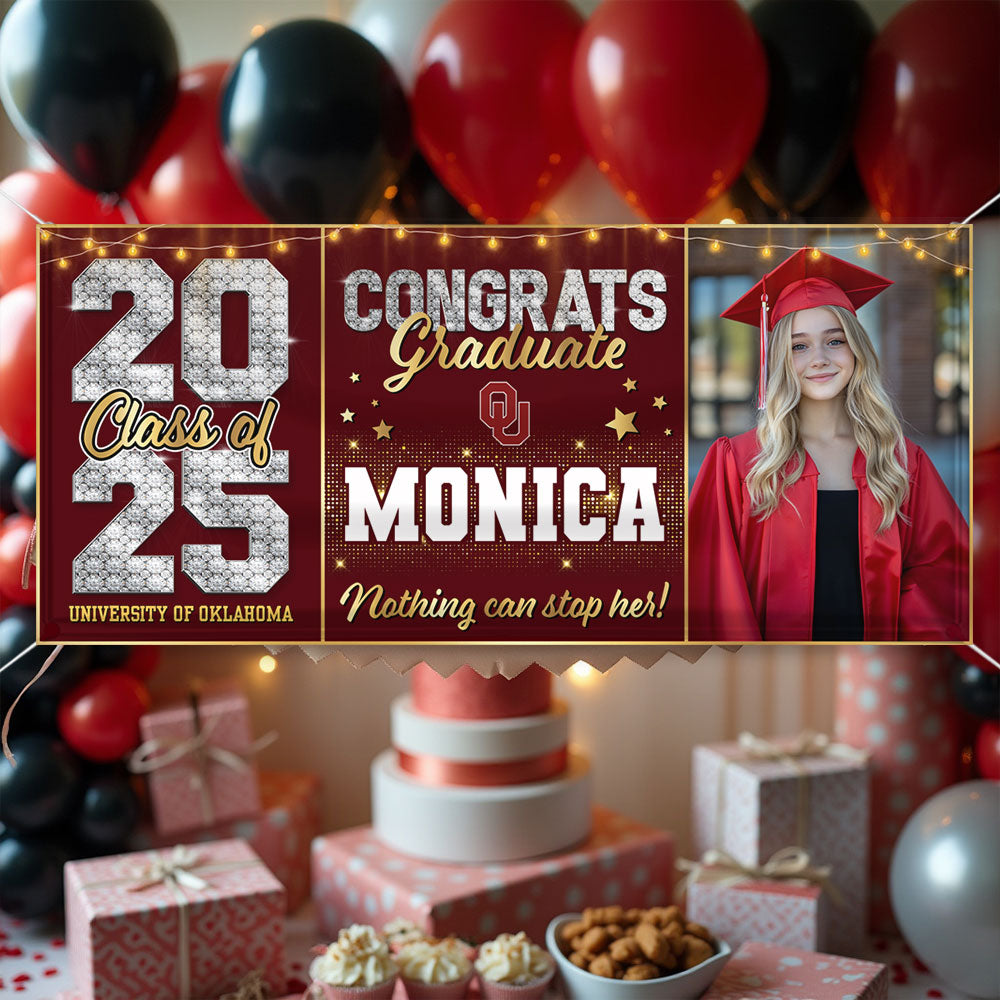 Diamond Congratulations Class Of 2025 Banner - Graduation Banner - Unique Graduation Gift - Door Banner
