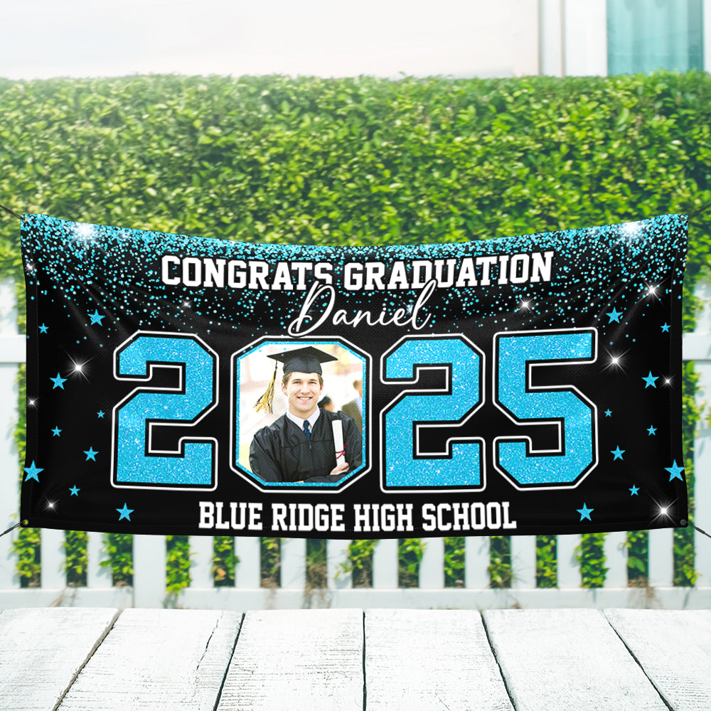 Class Of 2025 Custom Photo - Graduation Banner - Unique Graduation Gift - Door Banner