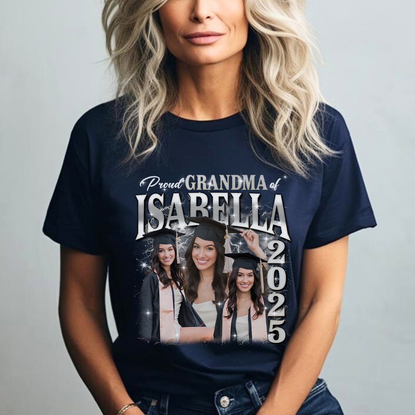 Proud Family Of 2025 Graduation Personalized T-Shirt  - Personalized Custom Unisex T-Shirt