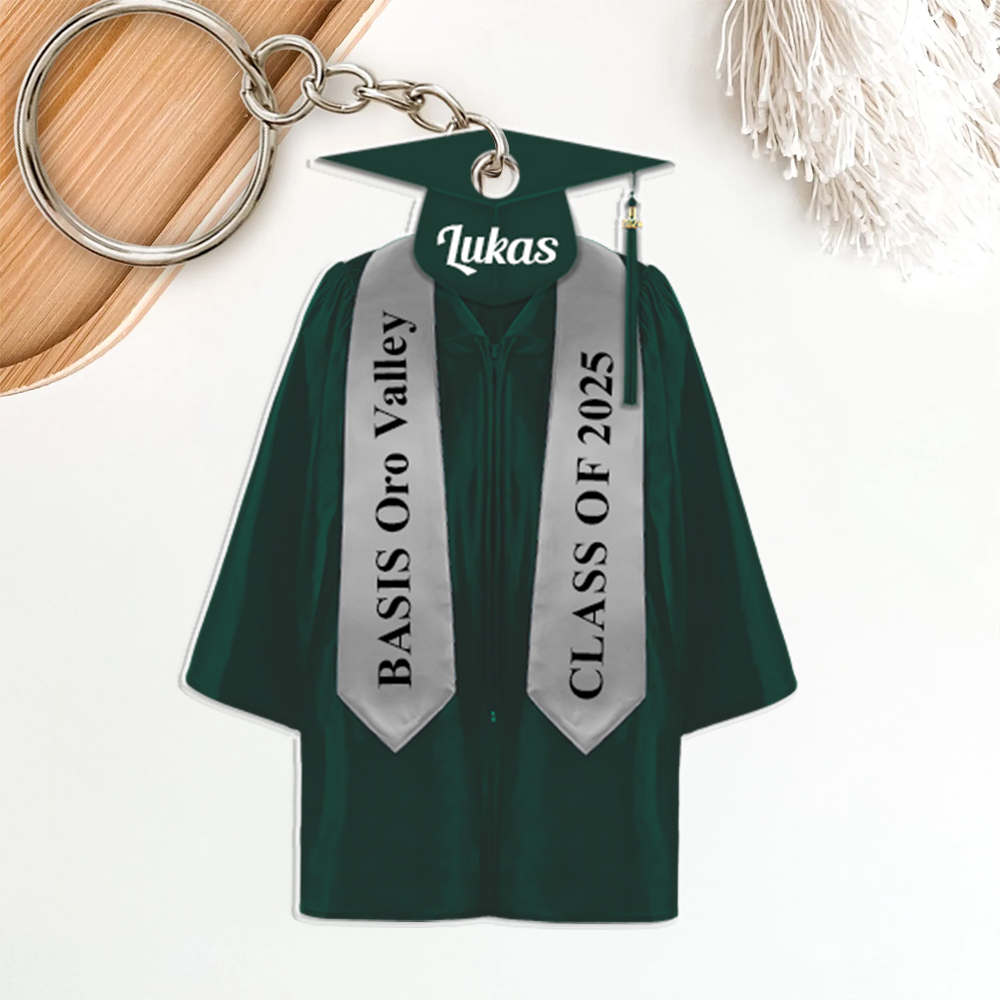 Custom Name Class of 2025 - Graduation Car Hanging - Personalized Graduation Keychain