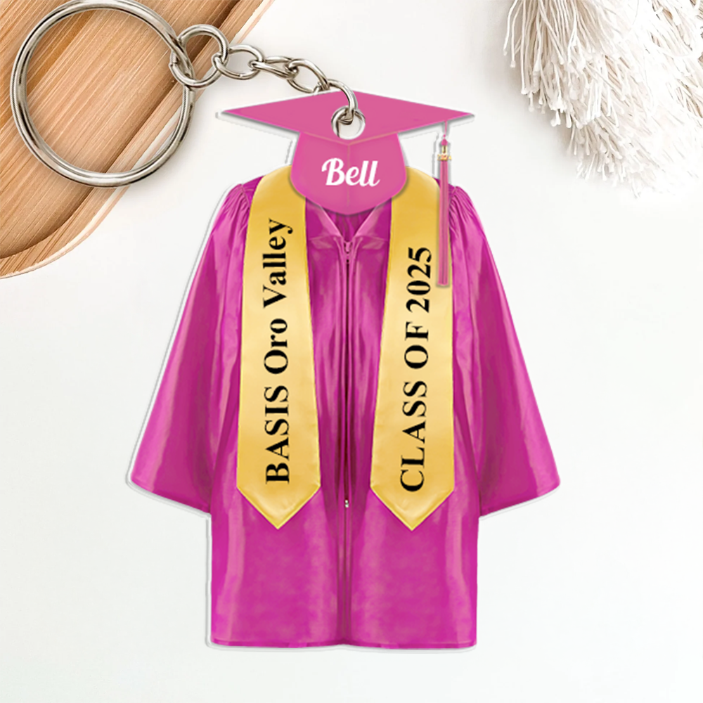 Custom Name Class of 2025 - Graduation Car Hanging - Personalized Graduation Keychain