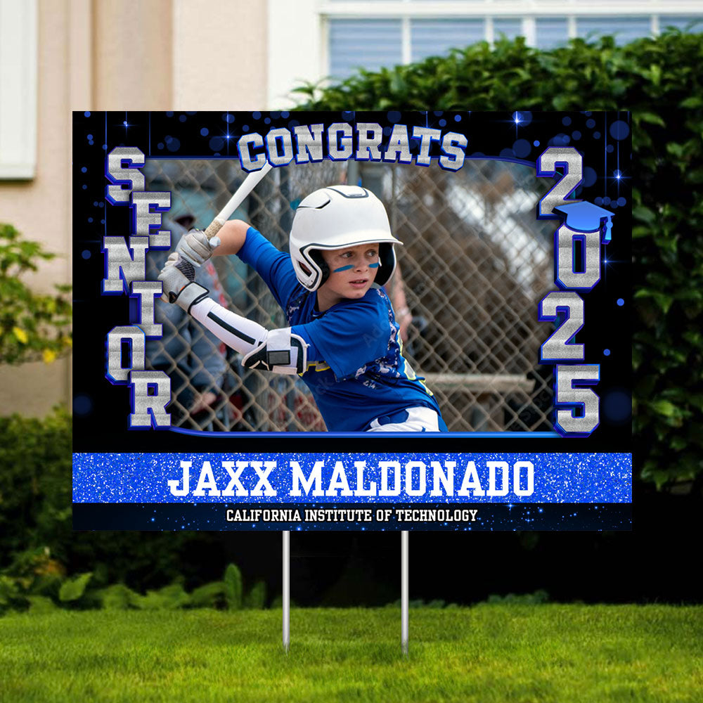 Senior 2025 Lawn Sign, Graduation Gift - Personalized Graduation Lawn Sign With Stake