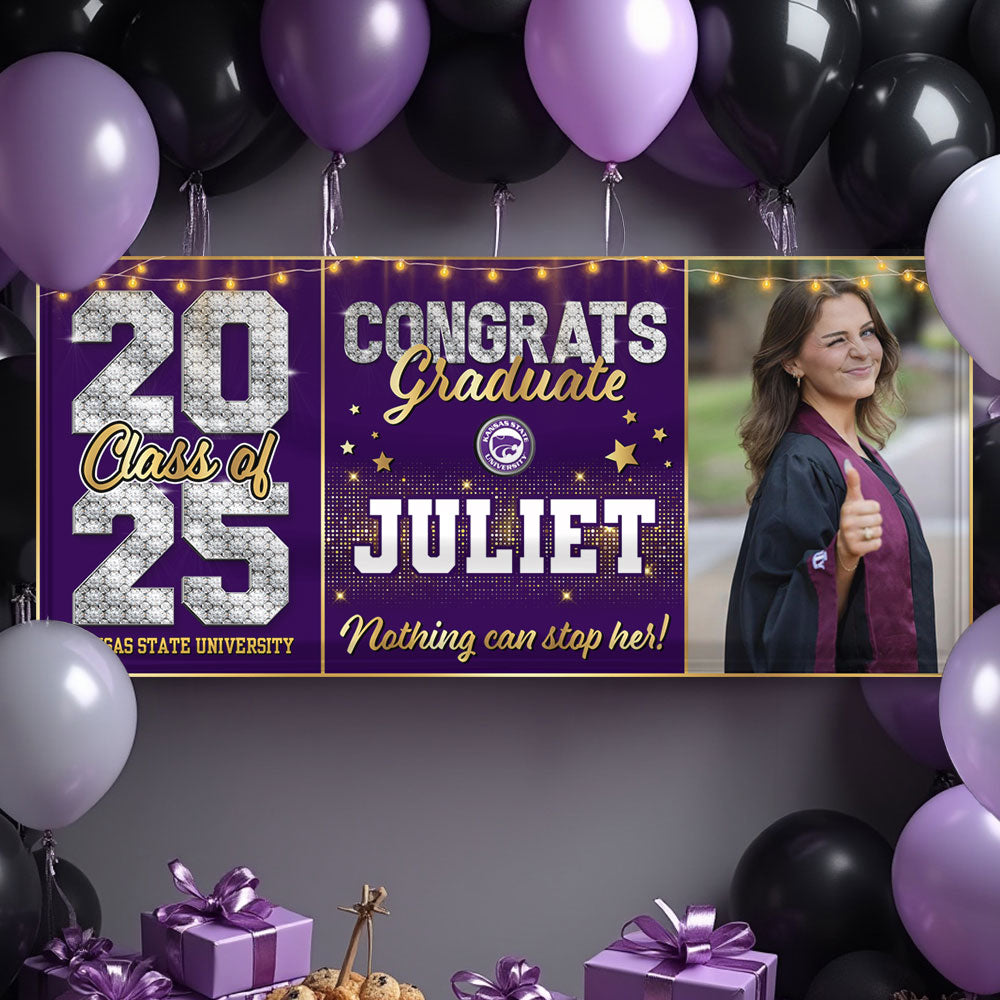 Diamond Congratulations Class Of 2025 Banner - Graduation Banner - Unique Graduation Gift - Door Banner