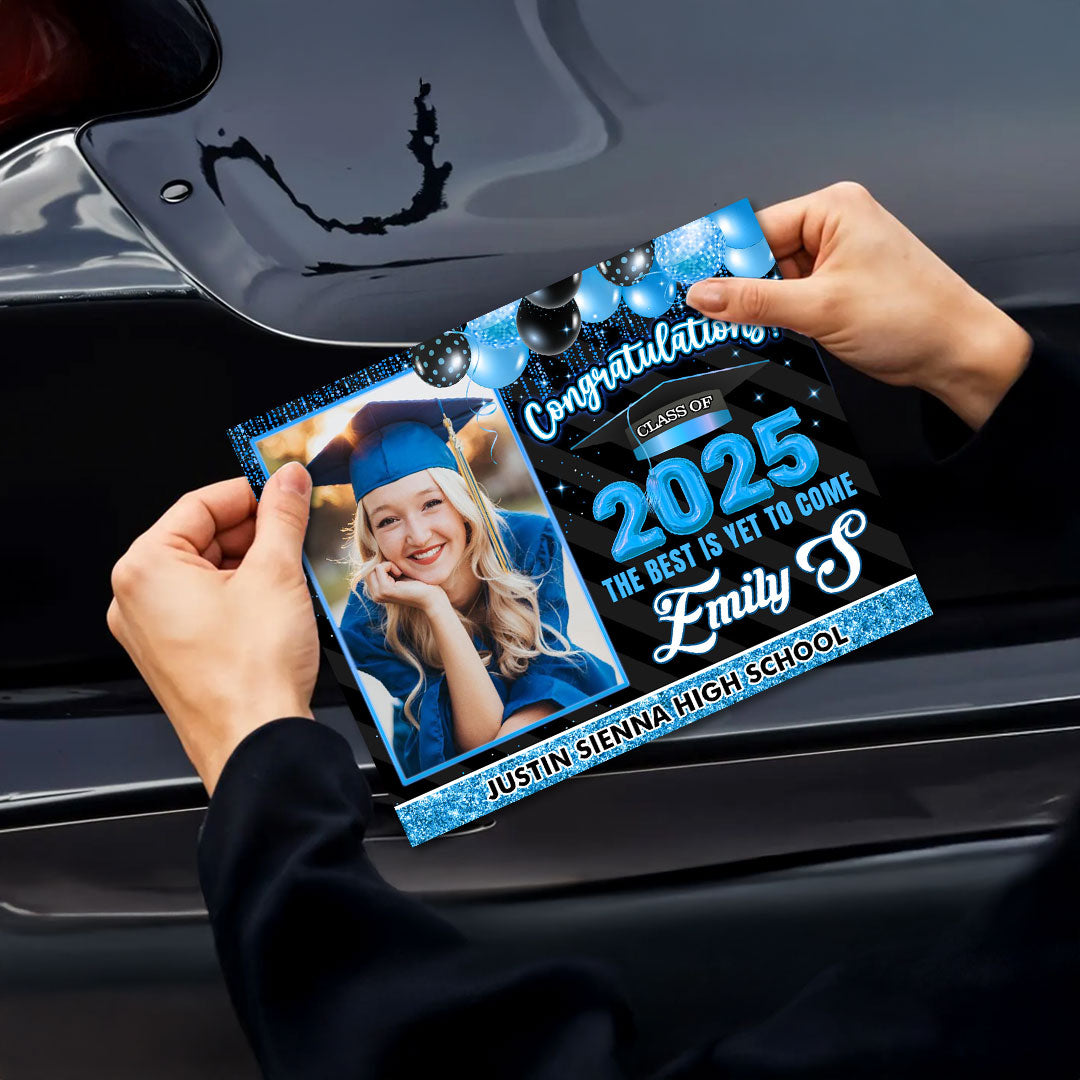 Bubble Custom Class Of 2025 Personalized Graduation Magnet - Personalized Car Magnet