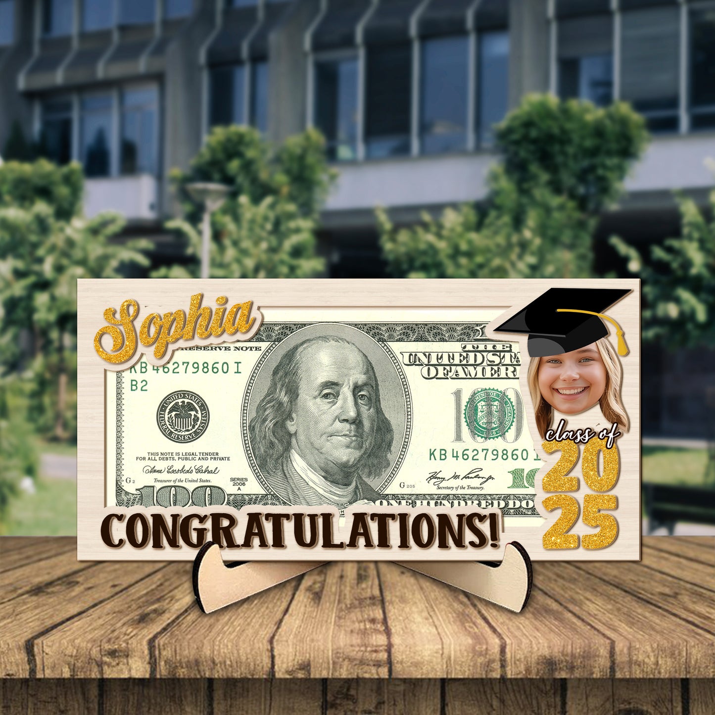 Class of 2025 Money Gift Holder - Personalized Graduation Money Holder - Graduation Card Box Cash Holder