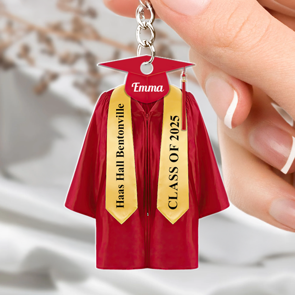 Custom Name Class of 2025 - Graduation Car Hanging - Personalized Graduation Keychain