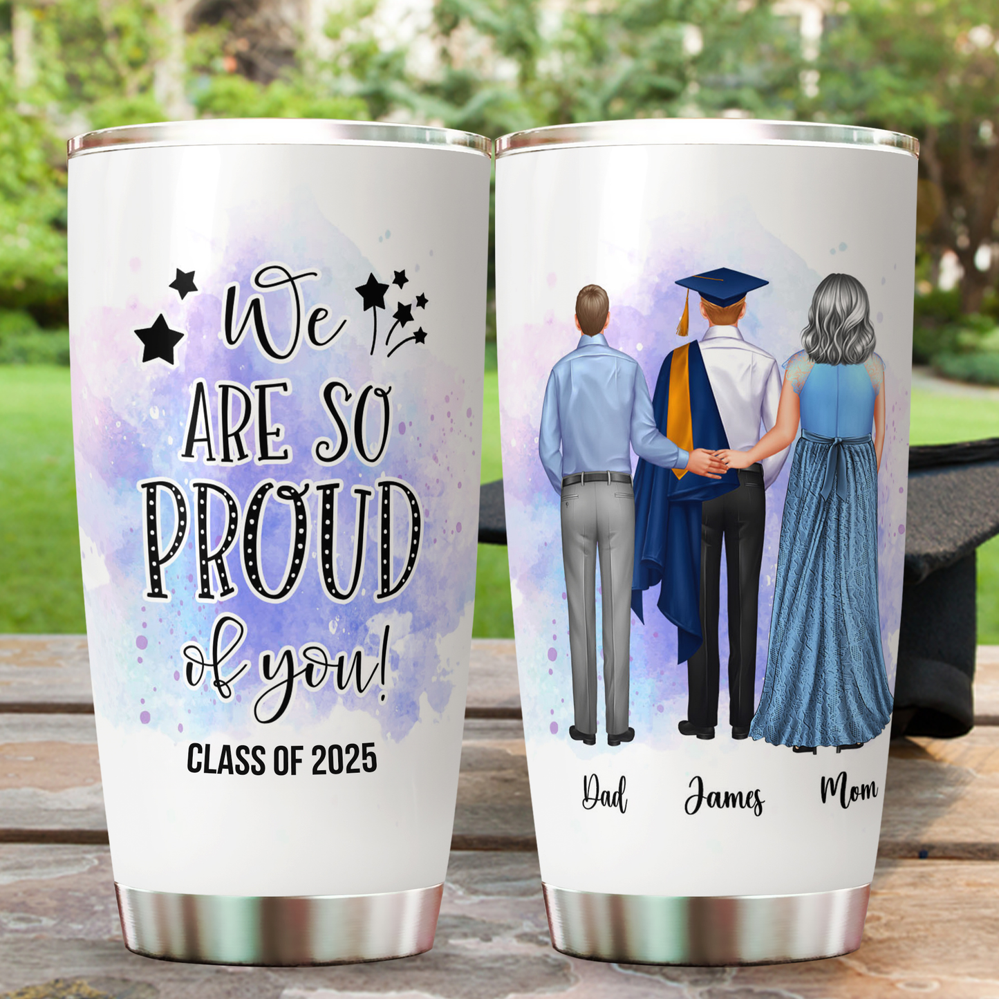 We Are So Proud Of You - Gift For Couple, Gift For Him, Gift For Her - Personalized Custom Tumbler