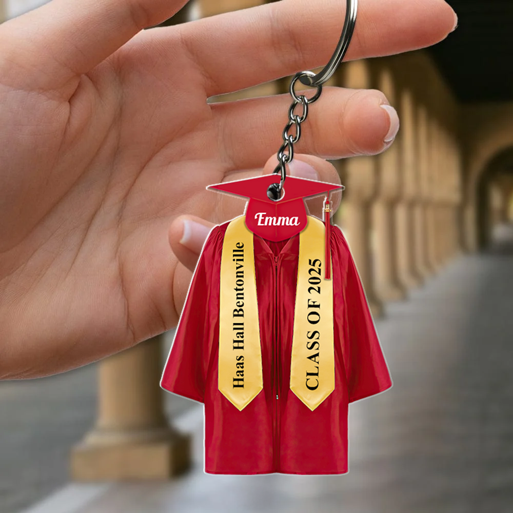 Custom Name Class of 2025 - Graduation Car Hanging - Personalized Graduation Keychain