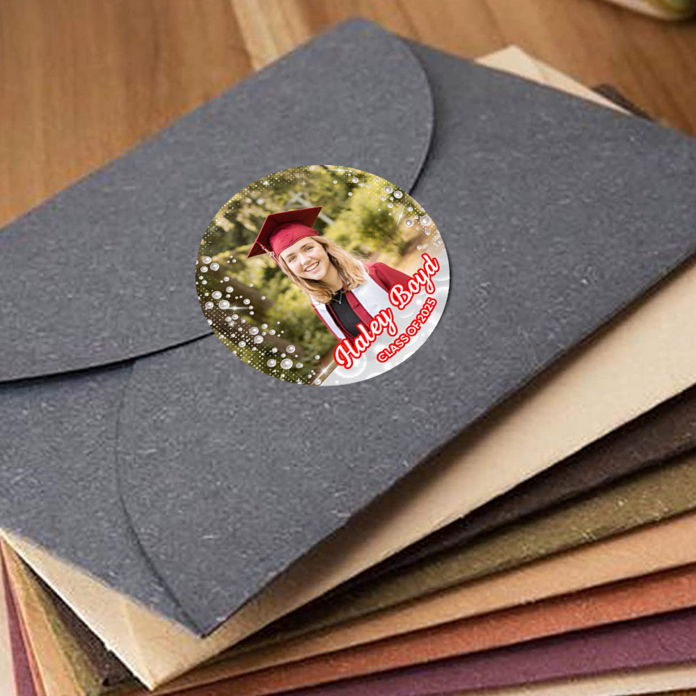 Pearl Congrats Graduation Gift Ideas Class Of 2025 - Perforated Stickers - Graduation Decorations