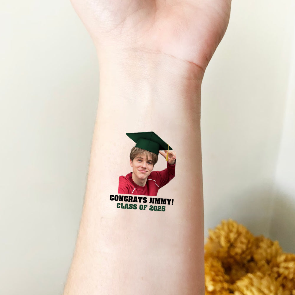 2025 Senior, Personalized Congrats Class Of 2025 Tattoos - Graduation Party