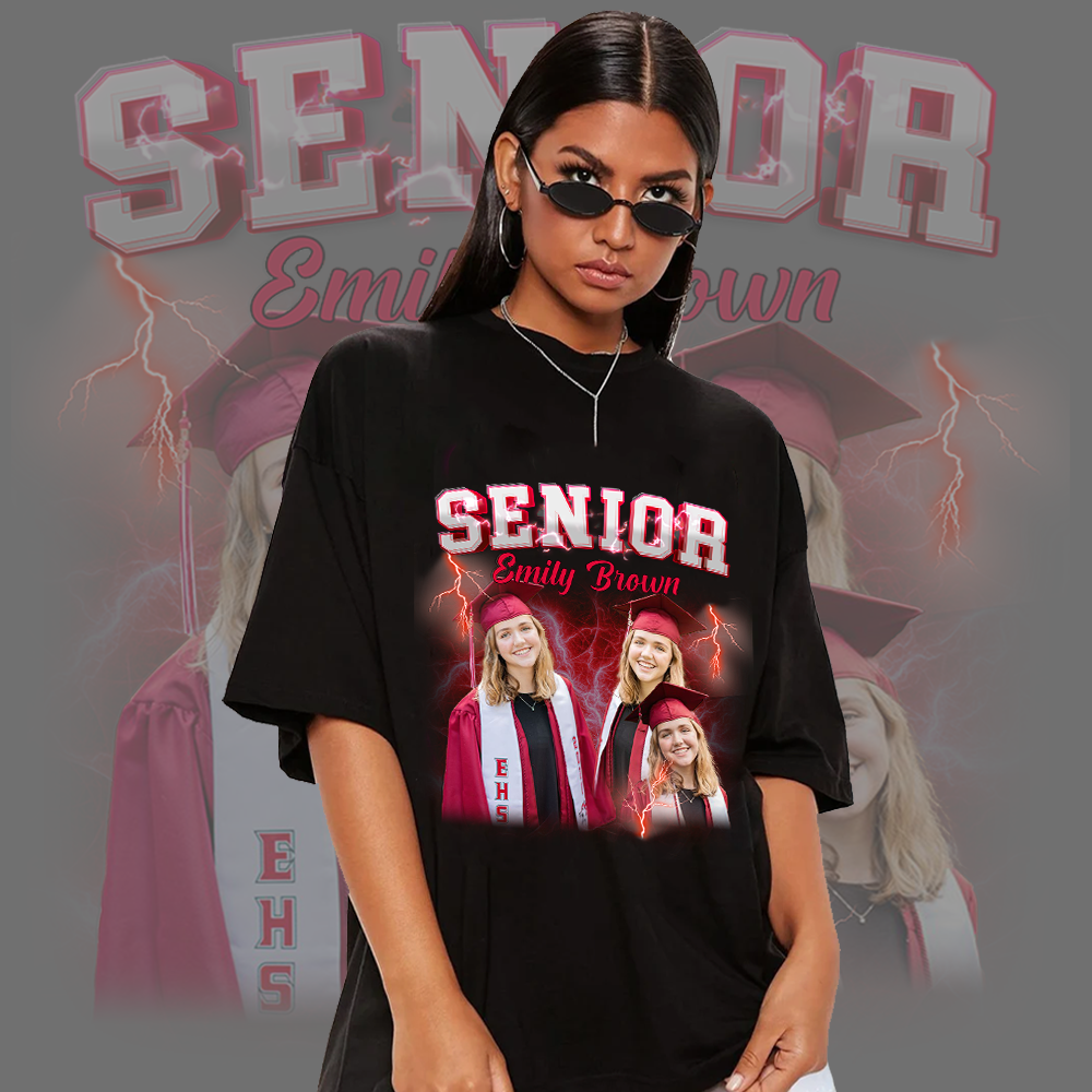 Senior 2025 Graduation Personalized T-Shirt - Personalized Custom Unisex T-Shirt