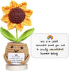 You are Truly Marverous - Appreciation Graduation Gifts Sunflower Doll Crochet Plant