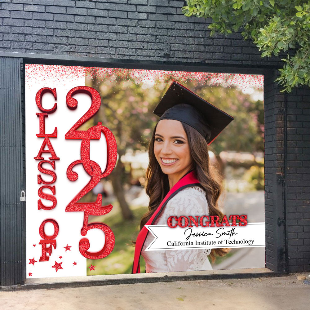 Door Banner and Garage Banner GIitter Styles 2025 Congratulations Class Of 2025 Ver 2 - Graduation Garage Door Decorations