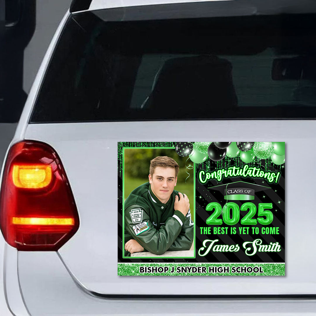 Bubble Custom Class Of 2025 Personalized Graduation Magnet - Personalized Car Magnet