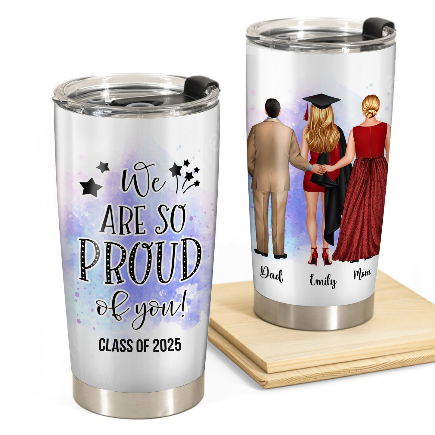 We Are So Proud Of You - Gift For Couple, Gift For Him, Gift For Her - Personalized Custom Tumbler