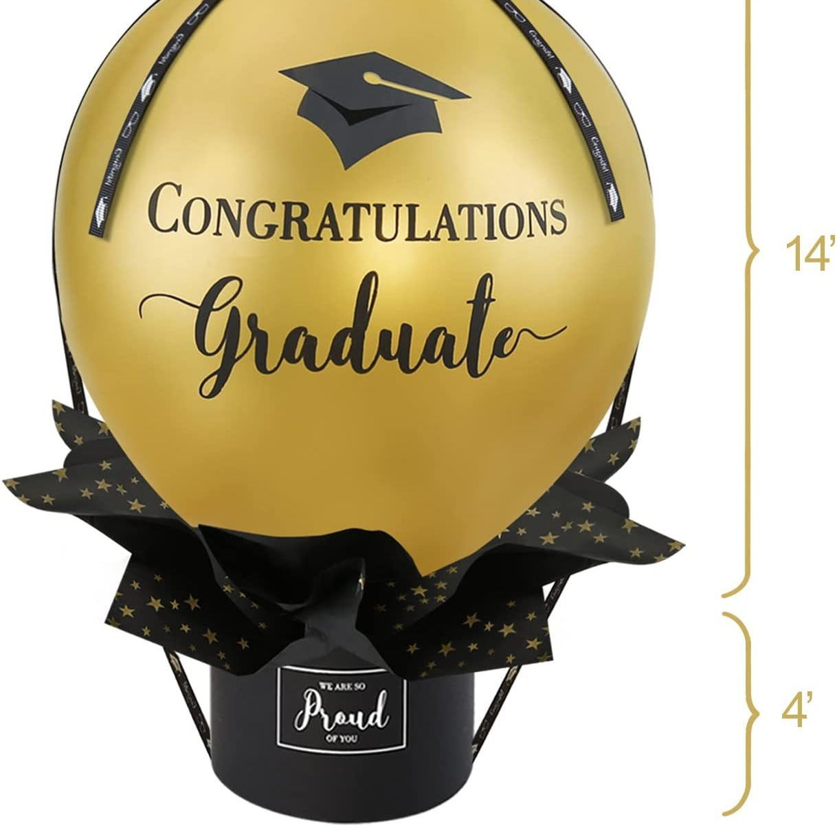Happy Graduation Balloons, 2025 Congrats Grad Balloons for Party Surprise, Pull Money Balloon Box for Cash