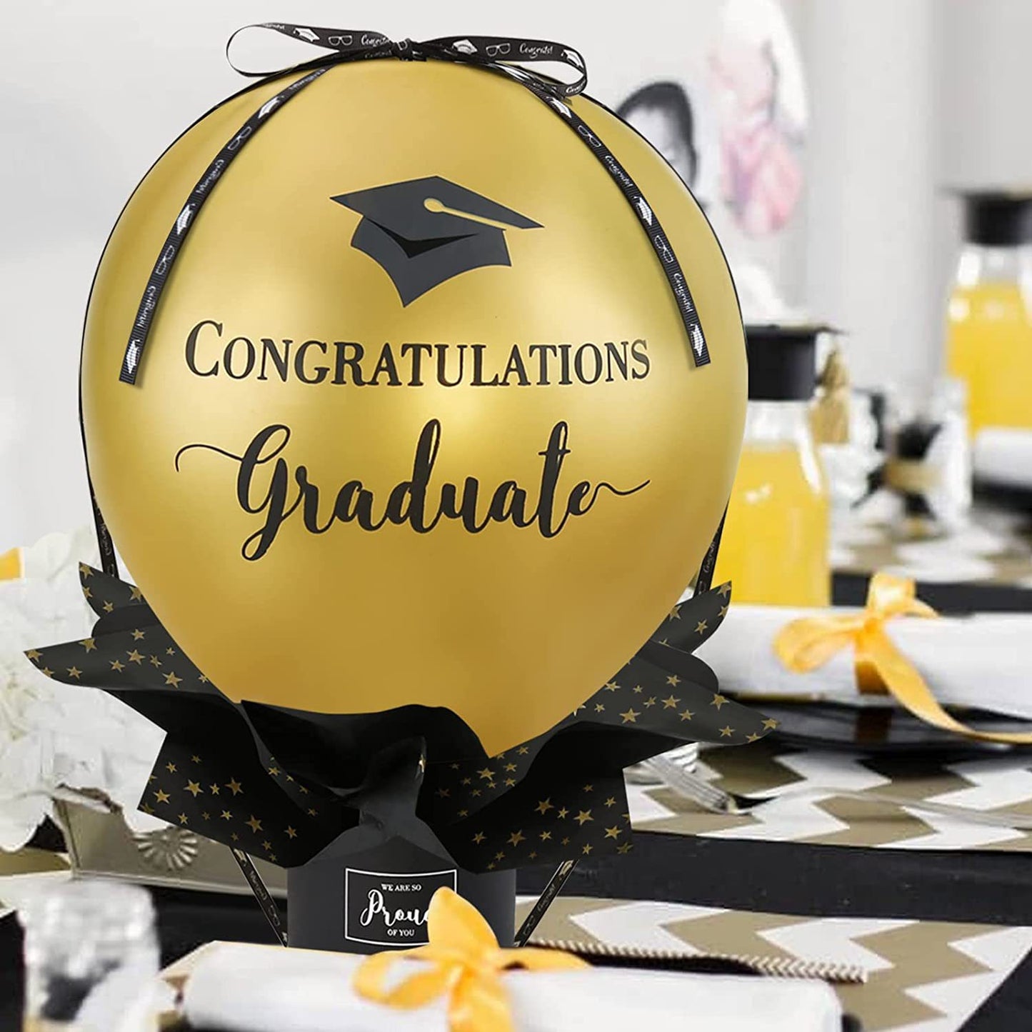 Happy Graduation Balloons, 2025 Congrats Grad Balloons for Party Surprise, Pull Money Balloon Box for Cash