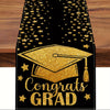 Graduation Black and Gold Star Tablecloth Dining Table Runner Home Decoration