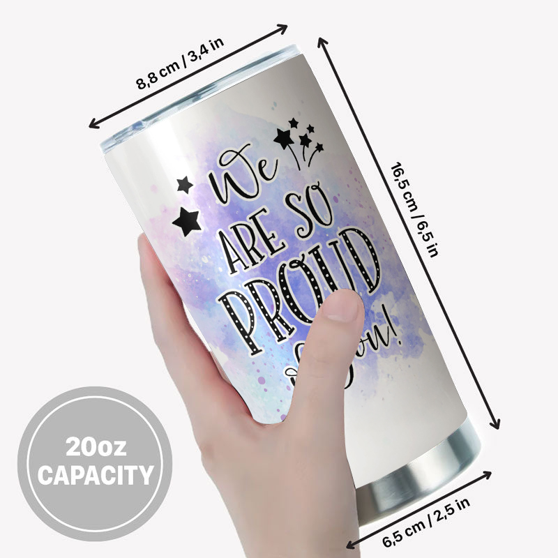 We Are So Proud Of You - Gift For Couple, Gift For Him, Gift For Her - Personalized Custom Tumbler