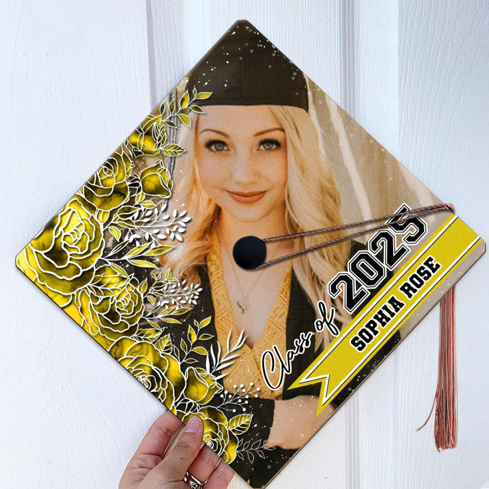 Flower Graduation Cap Topper Class Of 2025 - Graduation Decoration - Decorations For Grad Cap