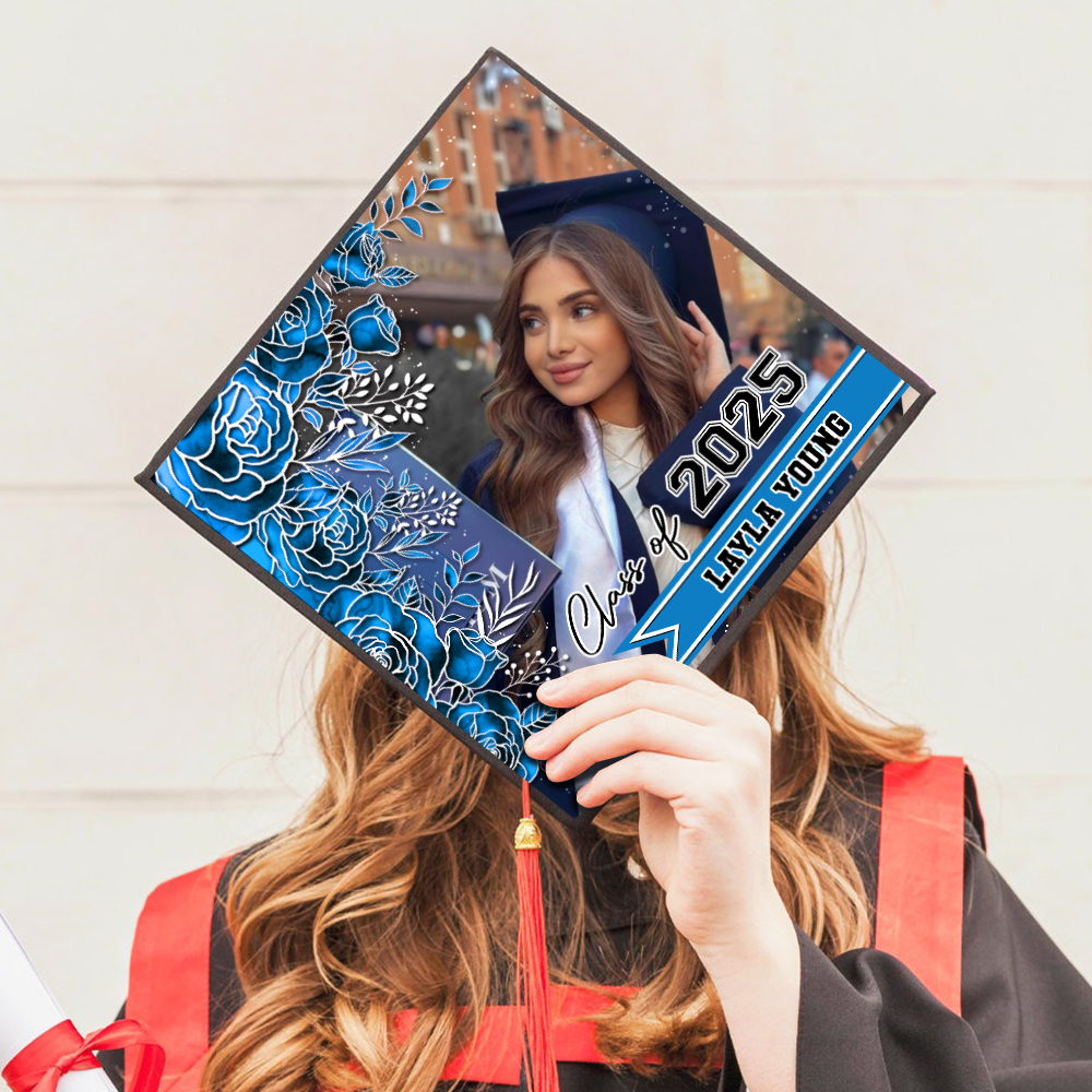 Flower Graduation Cap Topper Class Of 2025 - Graduation Decoration - Decorations For Grad Cap