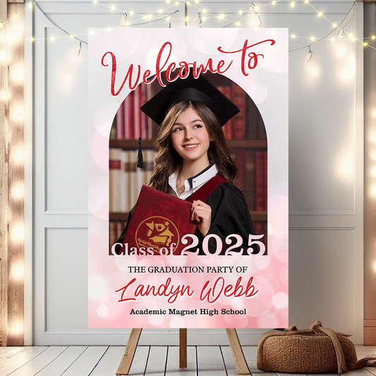 Senior Class Of 2025 Custom Photo - Graduation Party Welcome Sign -  Graduation Poster