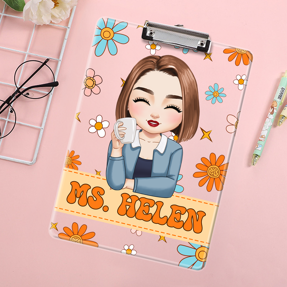 Personalized Back To School Teacher Gifts - Custom Acrylic Clipboard With Teacher Name - Teacher Appreciation Gift