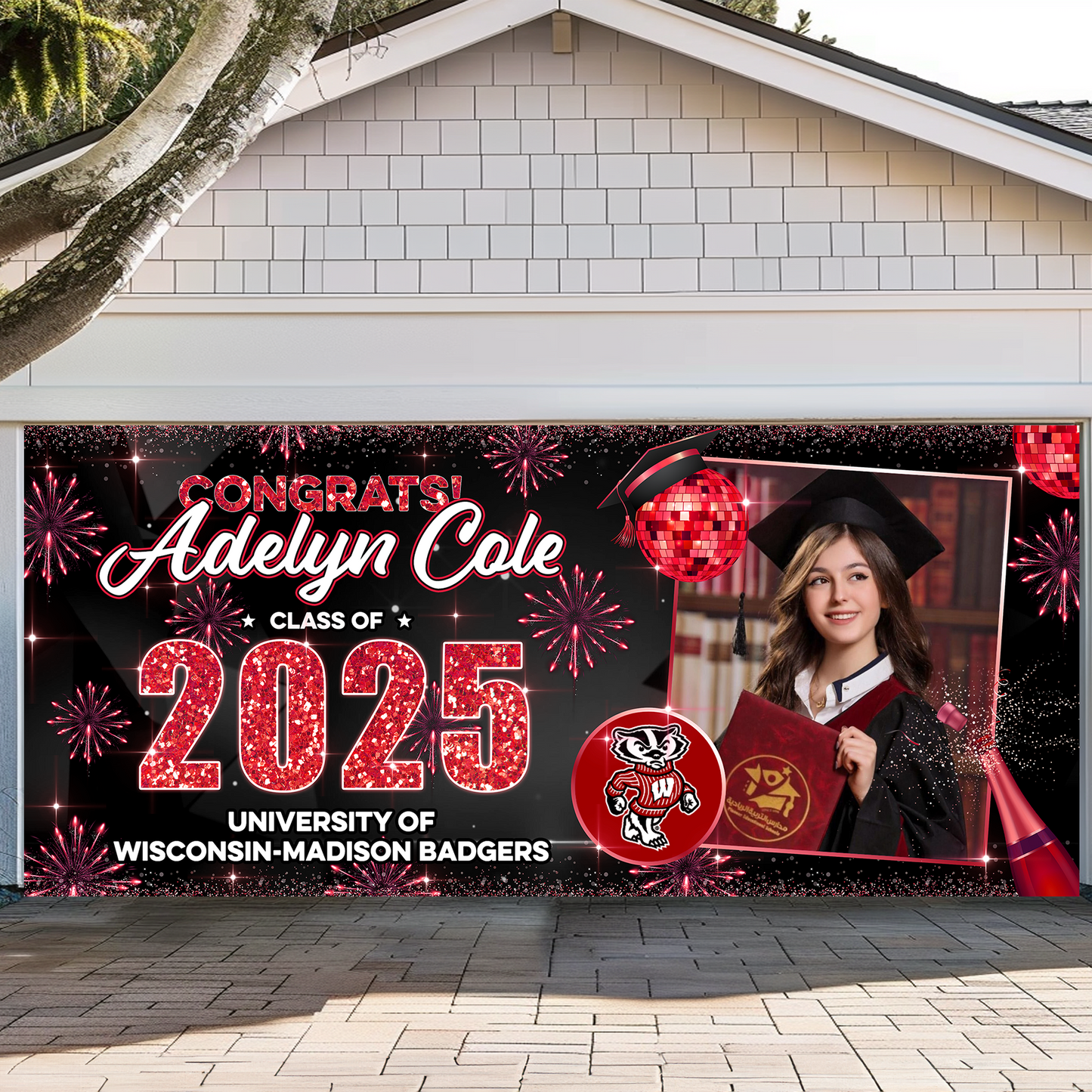 Trending 2025 Congratulations Class Of 2025 - Graduation Garage Door Decorations, Single Garage, Garage Door Banner