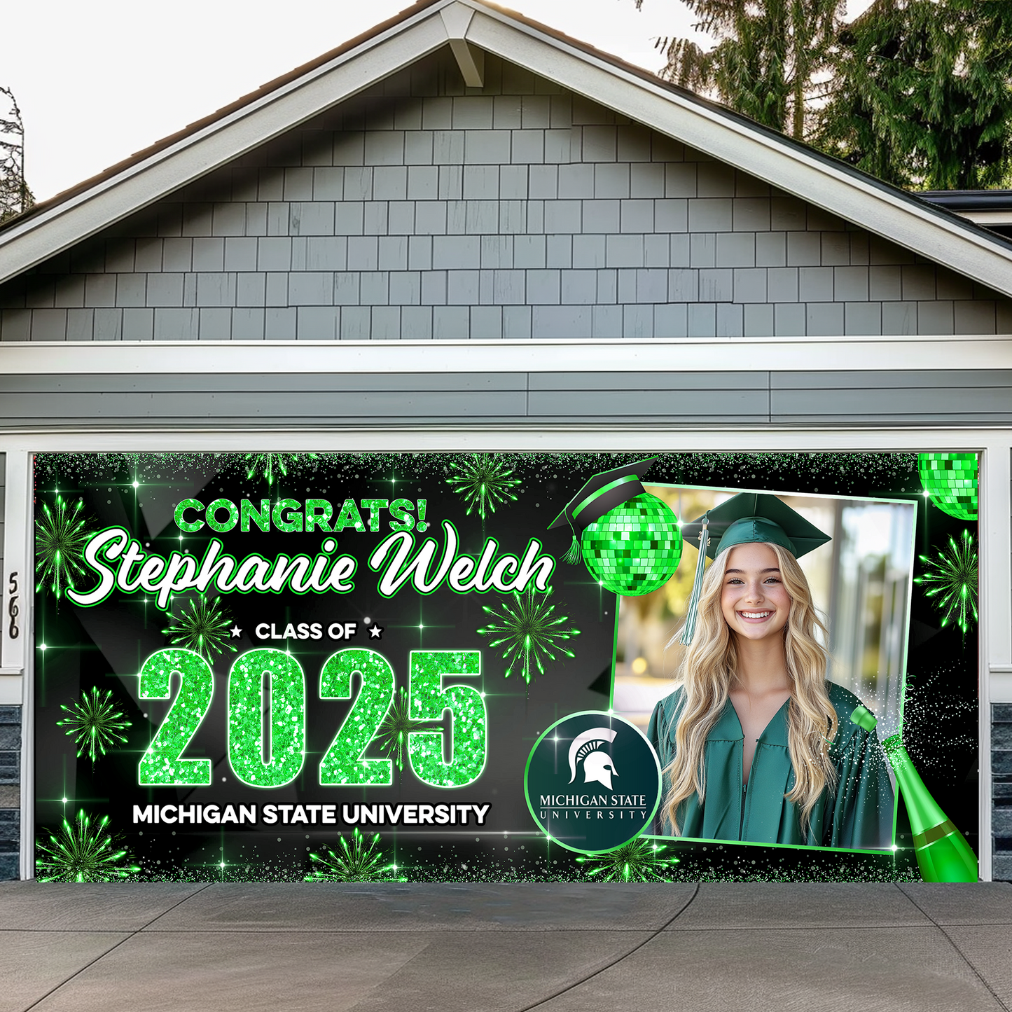 Trending 2025 Congratulations Class Of 2025 - Graduation Garage Door Decorations, Single Garage, Garage Door Banner